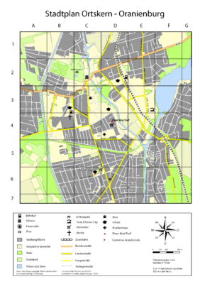 Stadtplan Ortskern Oranienburg (1)