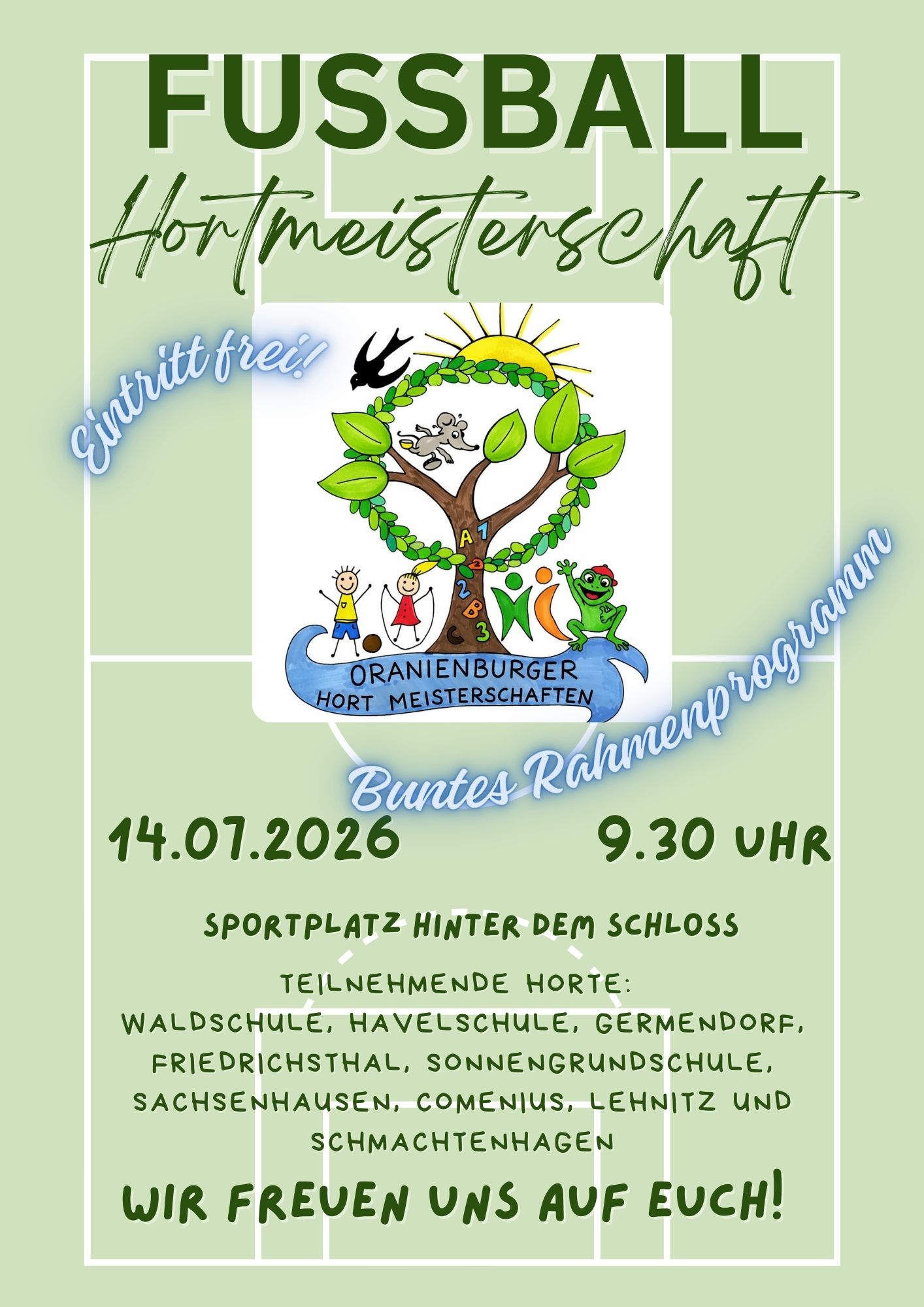 Grün Typografie Einfach Fußball Sommercamp Flyer